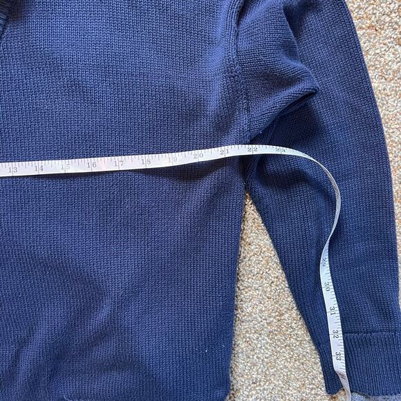 Lauren Ralph Lauren Black Label Layered V Neck Sweater.  Navy/Green Size Large - Picture 5 of 7